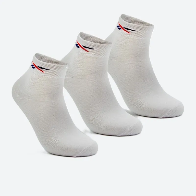 Kit Meias Reebok Cano Médio Liso Unissex Branco - P