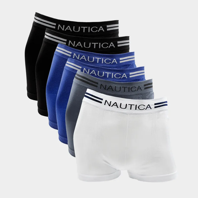 Kit 6 Cuecas Boxer Náutica Microfibra KIT 6x1 CUECA NAUTICA BOXER MICROFIBRA STD - MELI (NUB26520SO)