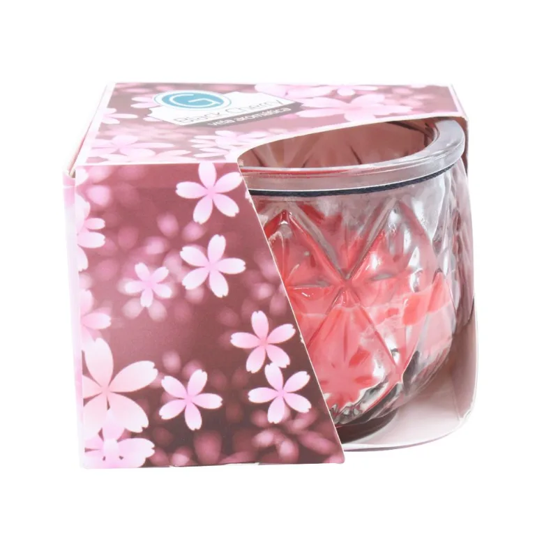Vela Aromática Decorativa 7x5,5cm em Vidro Cascavel-Vermelho