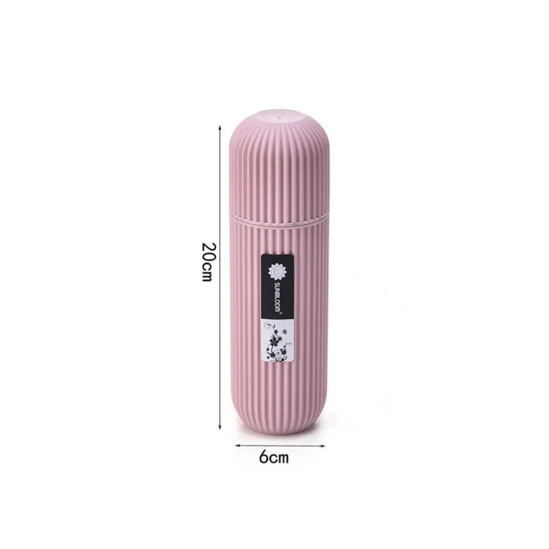 Case Plastico Para Armazenar Creme Pasta Dental Viagem Rosa