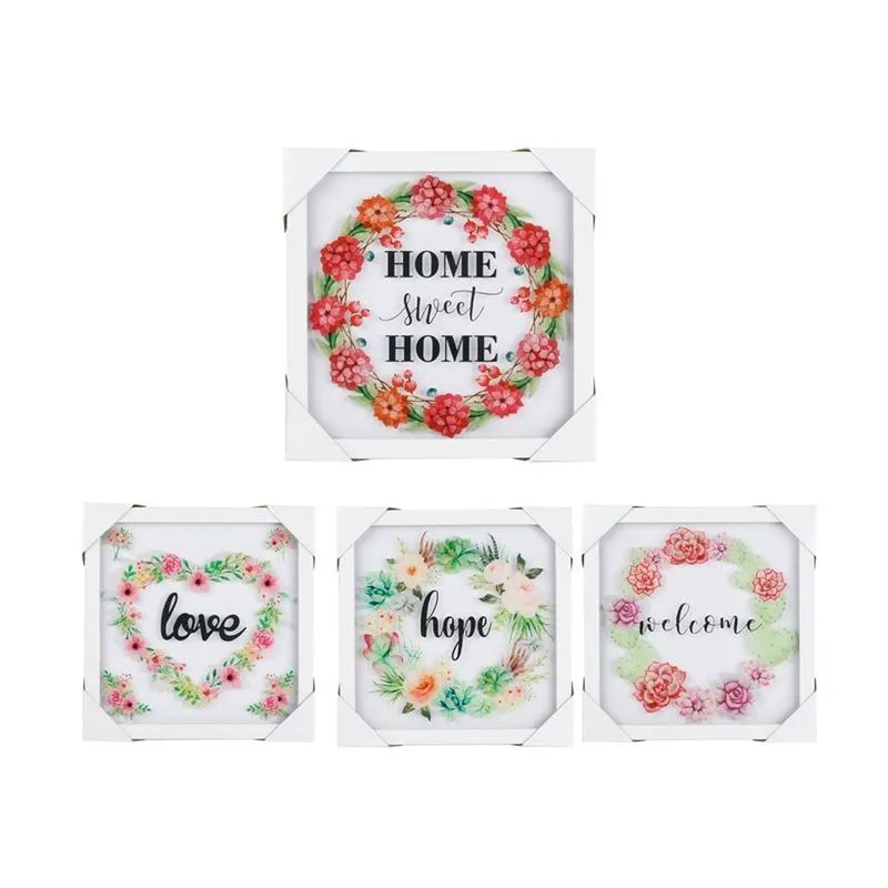 Quadro Decorativo Dqu001 27,5x27,5x2cm Sortido - Importadora Cascavel