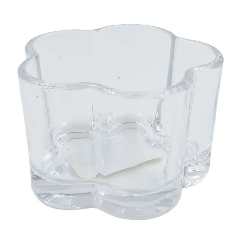 Porta Vela Decorativo 7,5cm em Vidro Cascavel