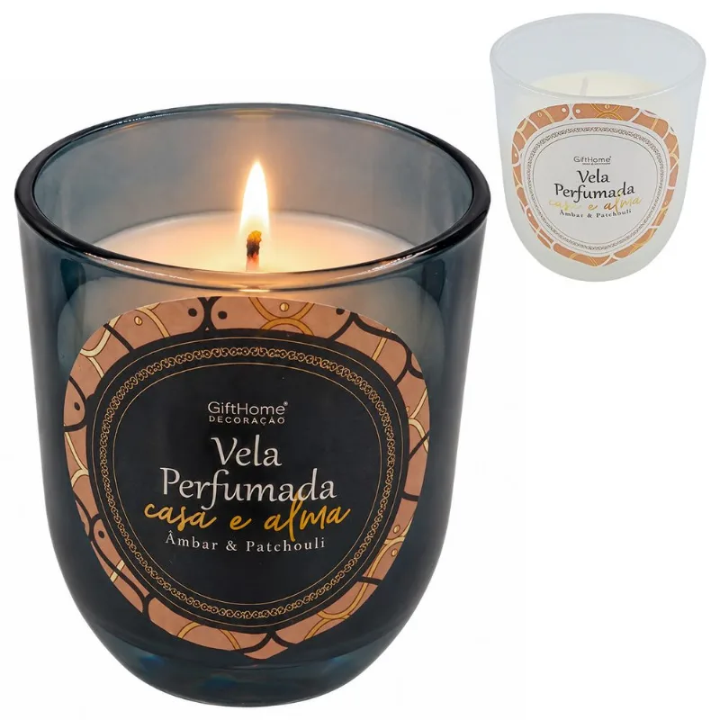 Vela Aromática Decorativa 7x8cm em Vidro GiftHome-Modelos Sortidos
