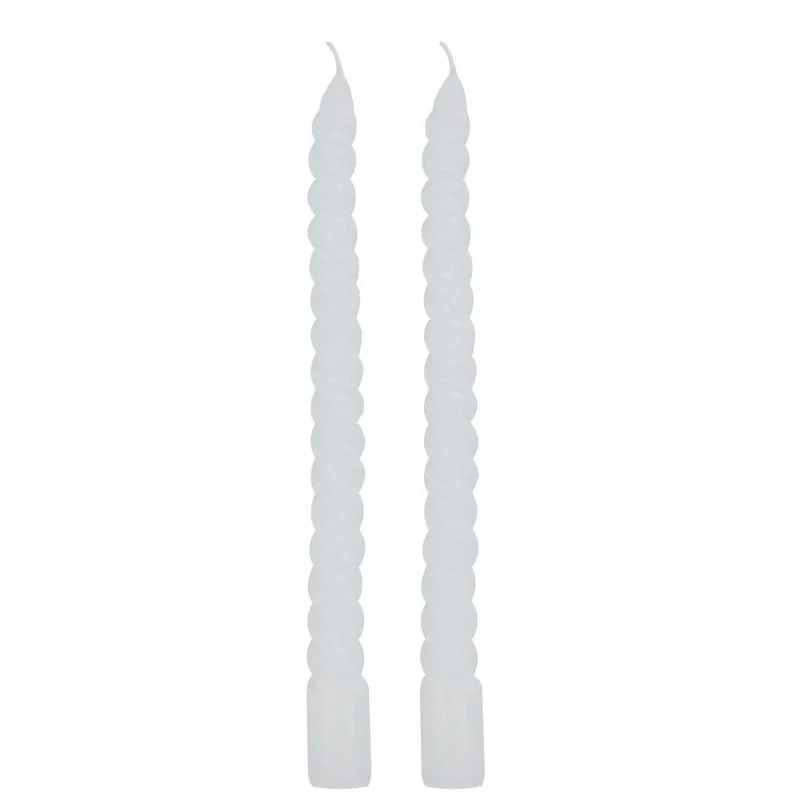 Velas Espiral Decorativa 2 Peças 25cm em Parafina Gifthome