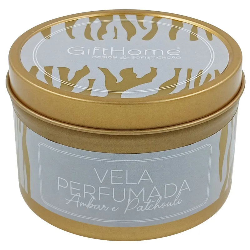 Vela Perfumada C/ Suporte 8,5x5cm em Metal Gifthome