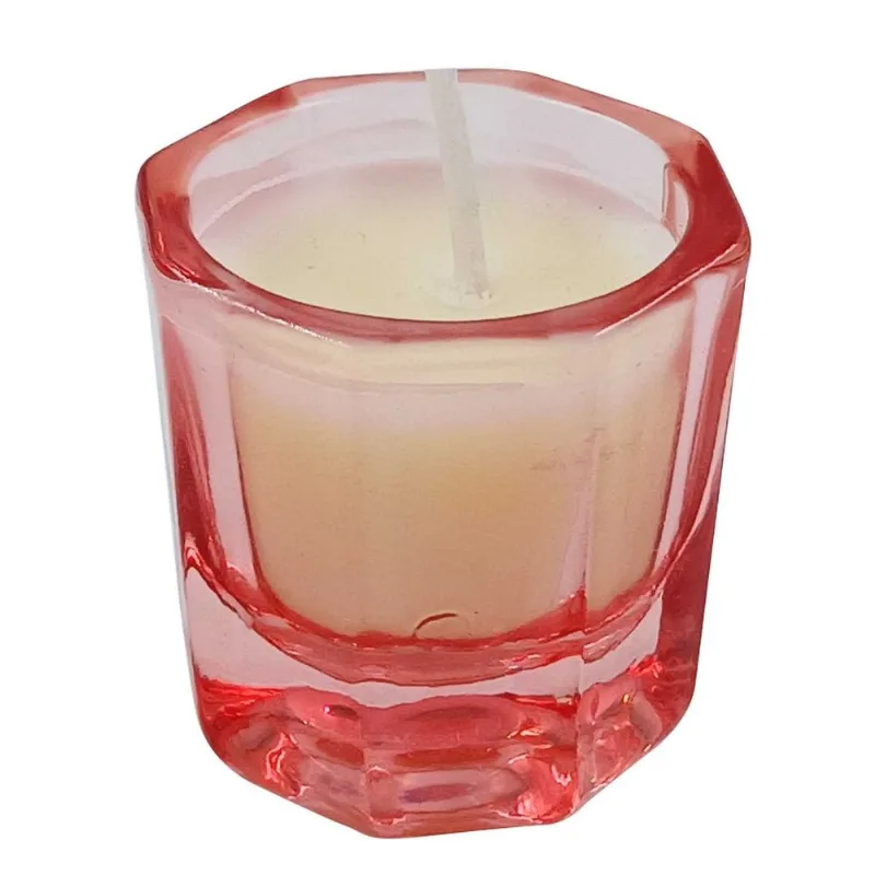 Mini Vela Perfumada 3,3cm em Vidro Cascavel-Rosa