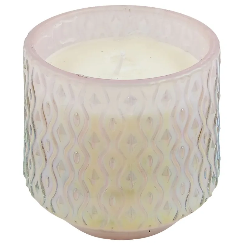 Vela Perfumada C/ Suporte 7x8cm em Vidro Gifthome-Rosa Sortido