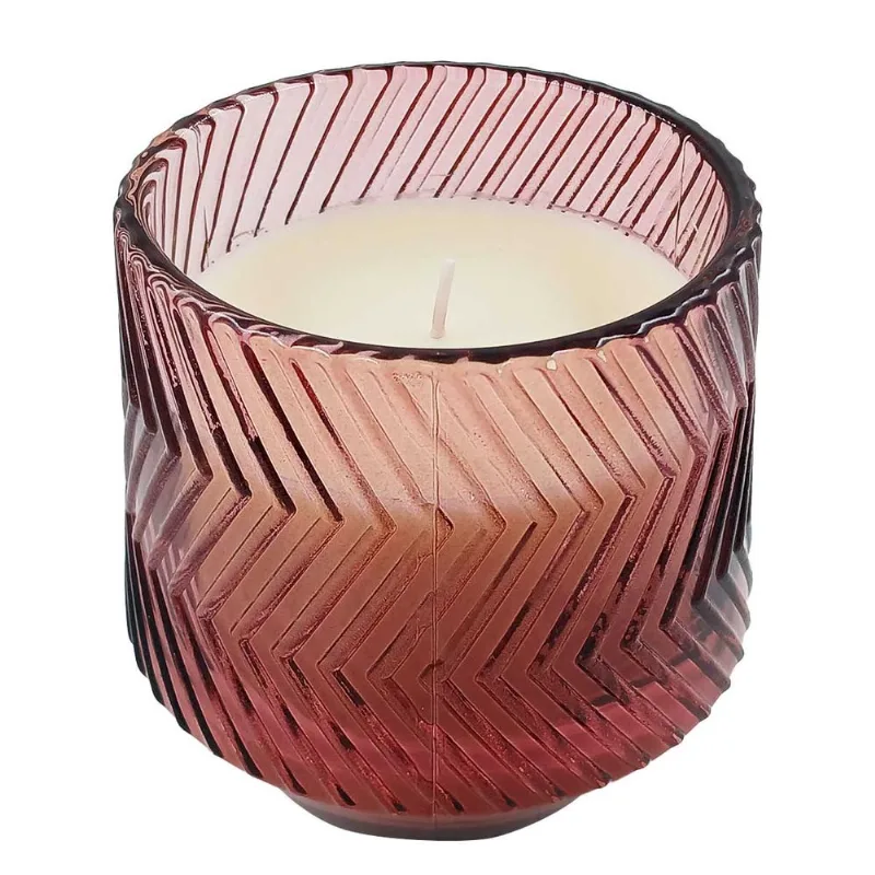 Vela Perfumada C/ Suporte 8,5x10cm em Vidro Gifthome-Rosa