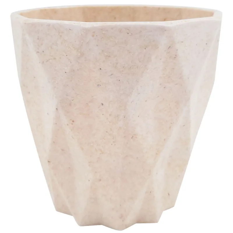 Vaso Geométrico Decorativo 11,5 em Plástico Gifthome-Creme