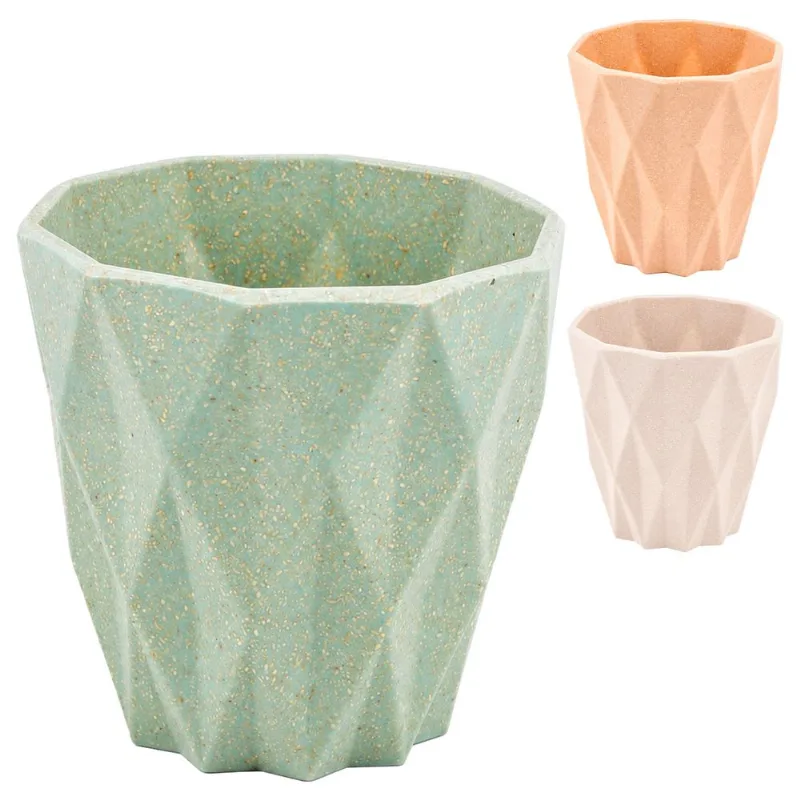 Vaso Geométrico Decorativo 9,5cm em Plástico Gifthome