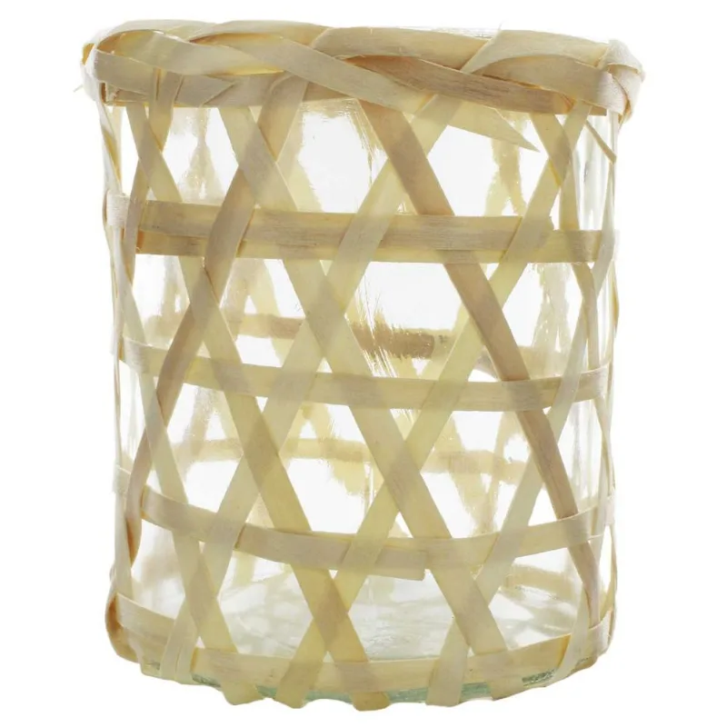 Vaso C/ Capa Palha 10x12cm em Vidro Gifthome