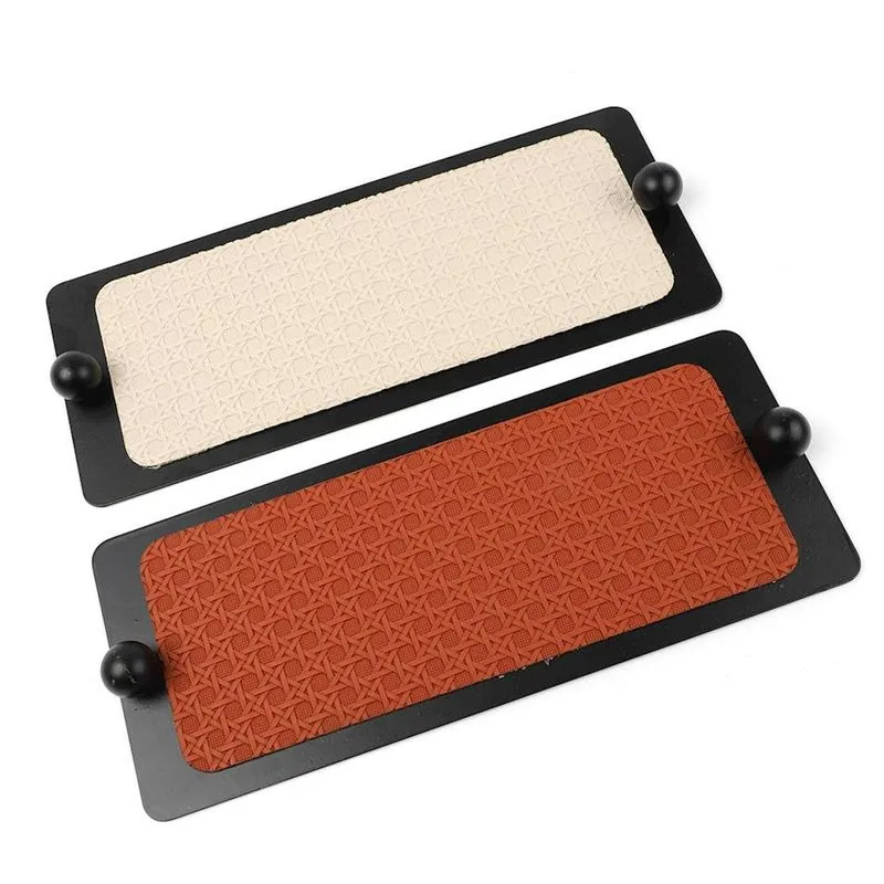 Bandeja Retangular G Metal Preto Couro Marrom 33x13,5cm - Dam502 - Importadora Cascavel