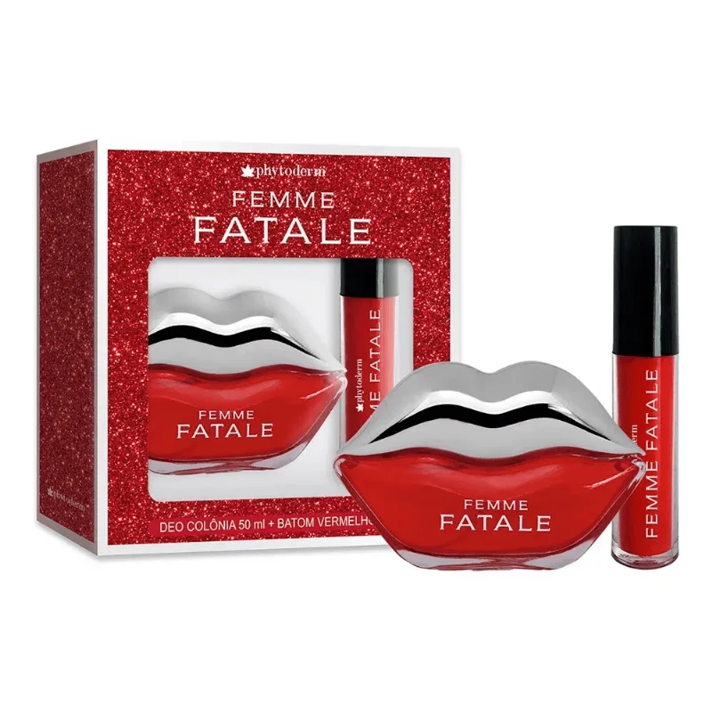 Kit Phytoderm Femme Fatale Colonia 50ml+Batom Liquido 4ml