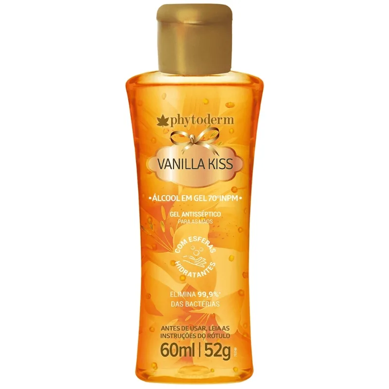 ALCOOL EM GEL PHYTODERM VANILLA KISS 60ML