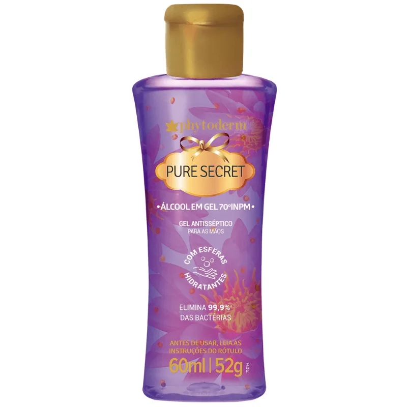 ALCOOL EM GEL PHYTODERM PURE SECRET 60ML