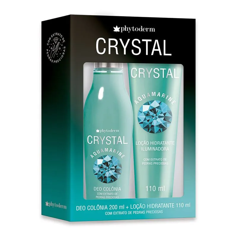 Phytoderm Splash Crystal Aquamarine Kit – Colônia + Loção Hidratante Kit