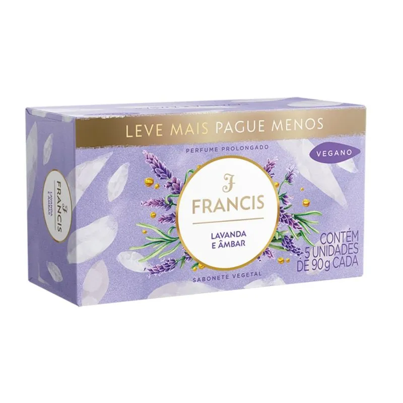 Sabonete Francis 90g Lavanda/âmbar 5unidades