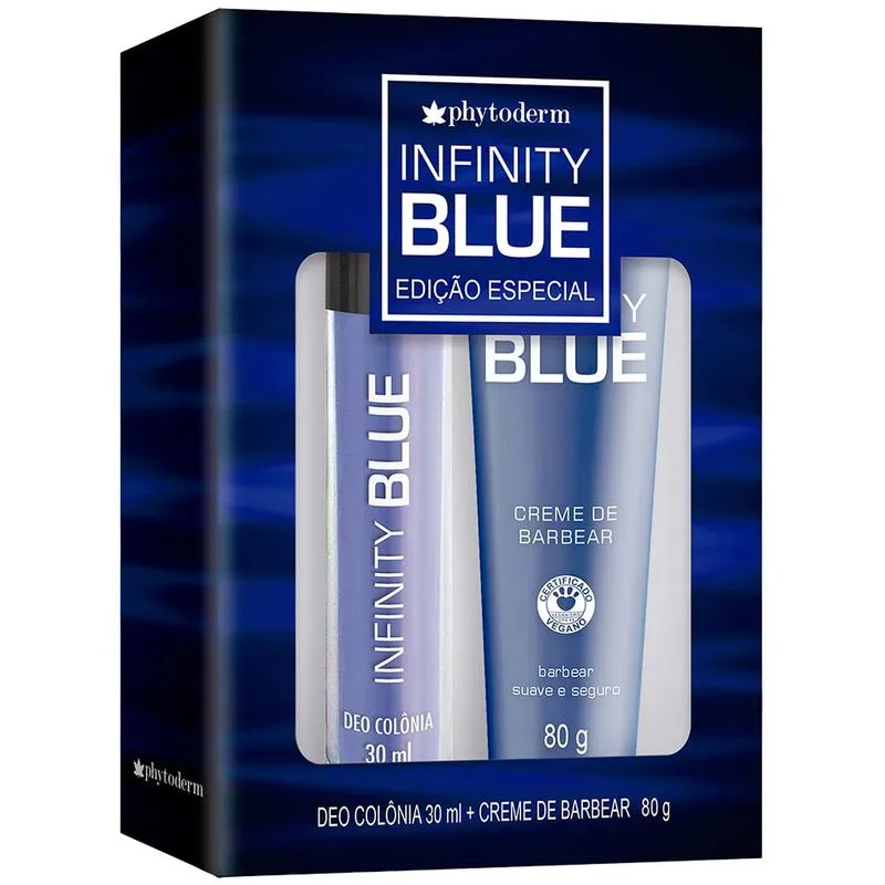 Kit Phytoderm Infinity Blue – Deo Colônia + Creme de Barbear Kit