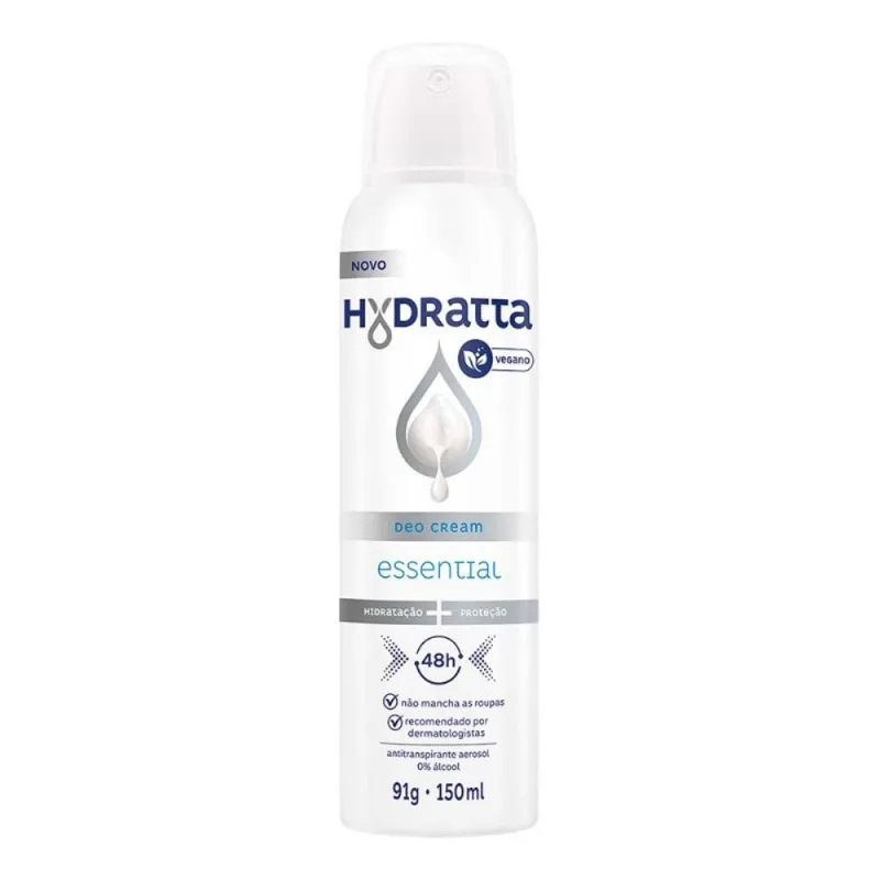 Desodorante Aerossol Hydratta Deo Cream Essential 150ml DES HYDRATTA AERO 150ML DEO CREAM ESSEN