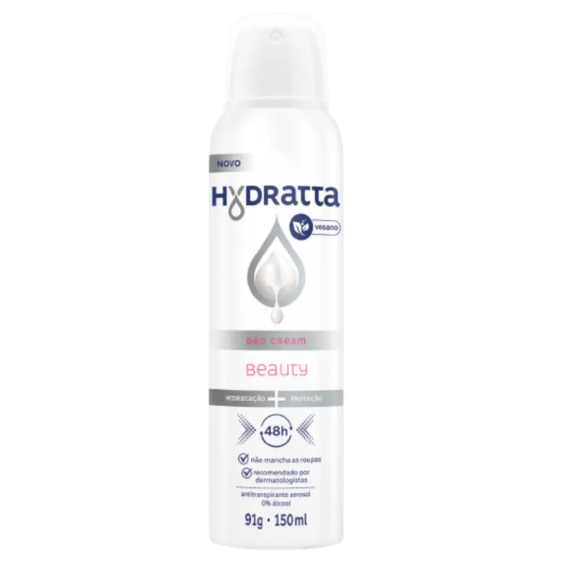 Desodorante Aerossol Hydratta Deo Cream Beauty 150ml DES HYDRATTA AERO 150ML DEO CREAM BEAUTY