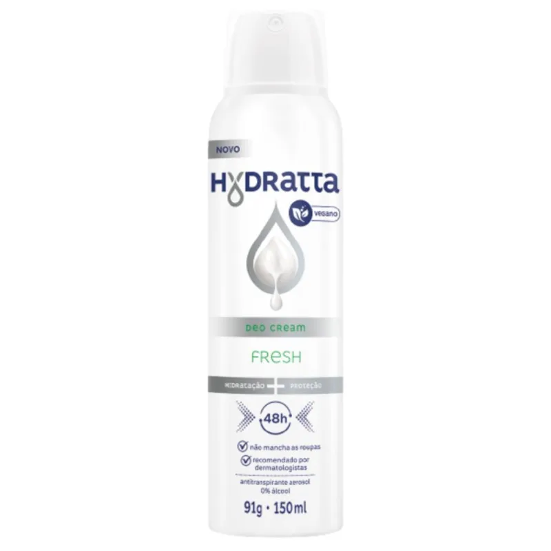 Desodorante Aerossol Hydratta Deo Cream Fresh 150ml DES HYDRATTA AERO 150ML DEO CREAM FRESH
