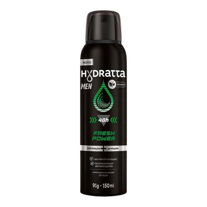 Desodorante Aerossol Hydratta Men Fresh Power 150ml DES HYDRATTA AERO 150ML MEN FRESH POWER