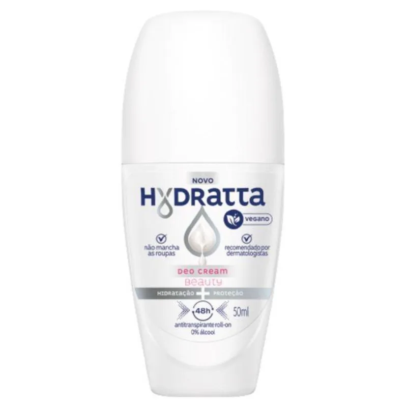 Desodorante Roll-on Hydratta Deo Cream Beauty 50ml DES HYDRATTA ROLL-ON 50ML DEO CREAM BEAU