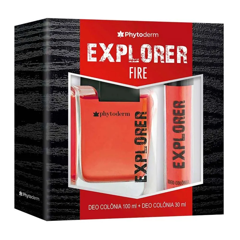 Kit Phytoderm Explorer Fire - Perfume Masculino Deo Colônia + Travel Size kit