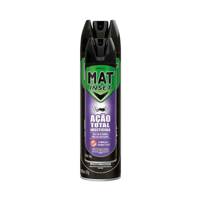 Inseticida Aerosol Mat Inset Ação Total 270ml