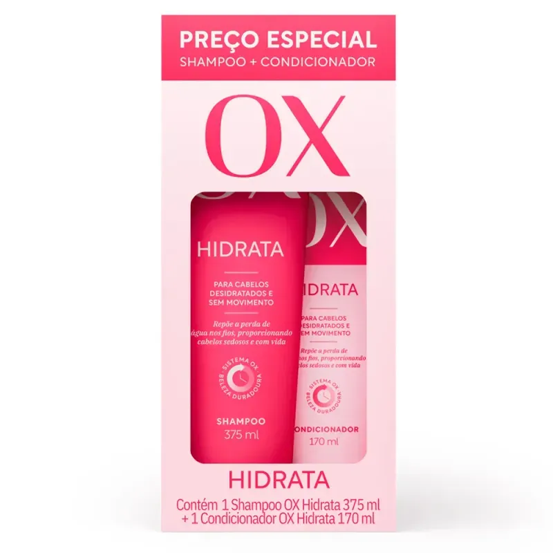 Kit OX Shampoo 375ml + Condicionador 170ml Hidrata KIT OX SH 375ML+COND 170ML HIDRATA