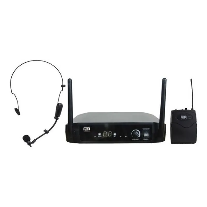 Microfone Headset Lapela s/ Fio Uhf Pll Uhf-516bp 100 Canais
