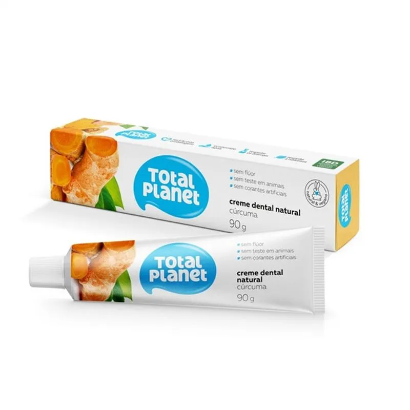 Total Planet Creme Dental Natural - Cúrcuma 90g