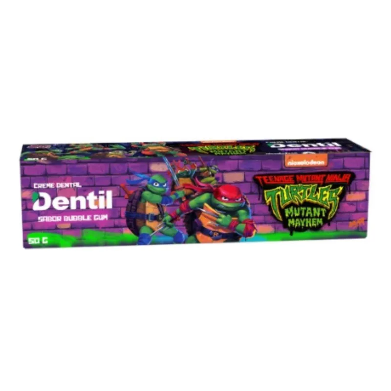 Creme Dental Dentil Kids Tartarugas Ninja Bubble Gum 50g CR DENT DENTIL 50G TART NINJA BUBLE GUM
