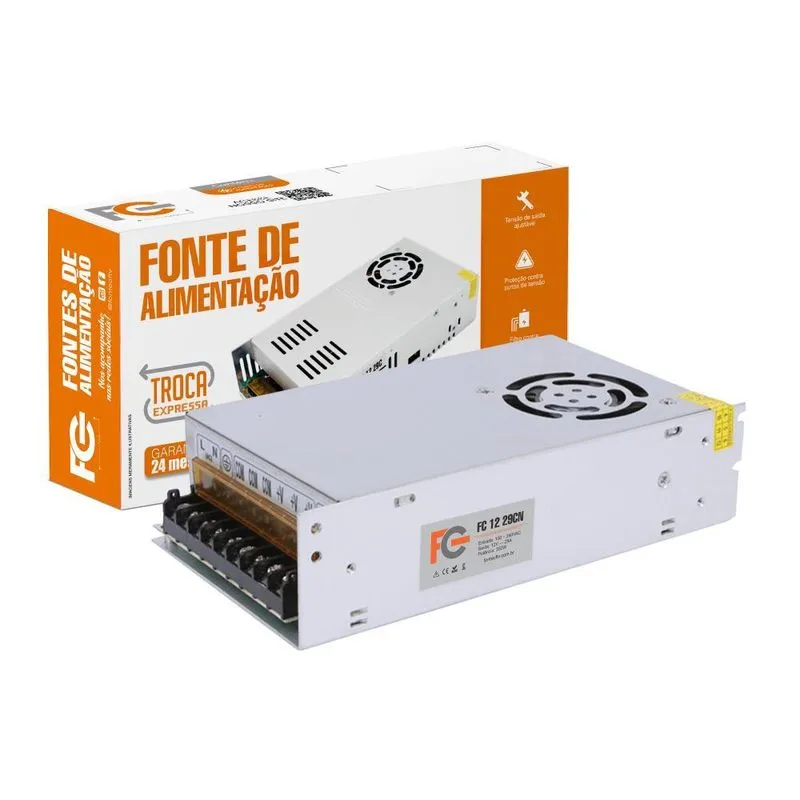 Fonte Chaveada Colmeia 12v 29a 350w Fc Fontes - Fc1229c