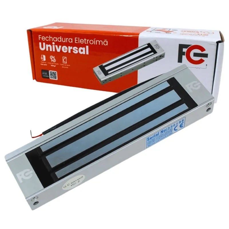 Fechadura Universal Magnética Trava Eletroímã 180kg De Força