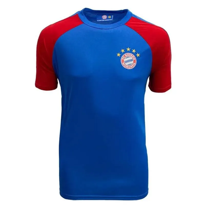Camiseta Bayern De Munique Dry Fit Masculino - Azul e Vermelho