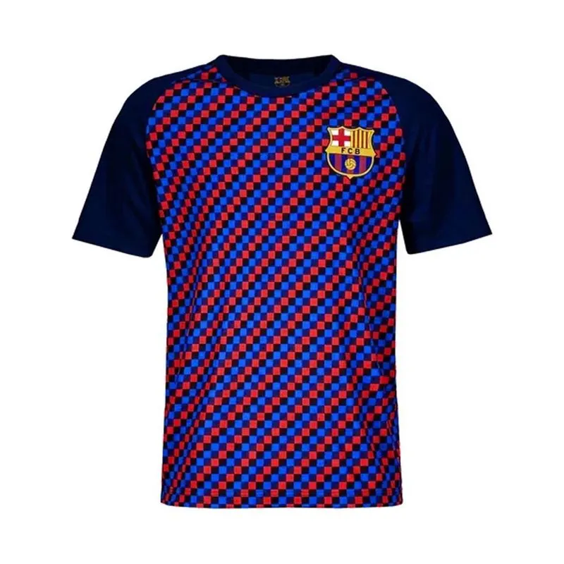 Camiseta Dry Fit Barcelona Masculino - Marinho e Vermelho