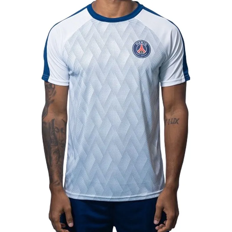 Camiseta Fit Paris Saint-Germain Masculino - Branco