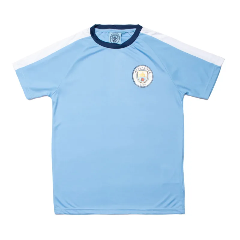 Camiseta Juvenil Balboa Manchester City Azul Claro - 16