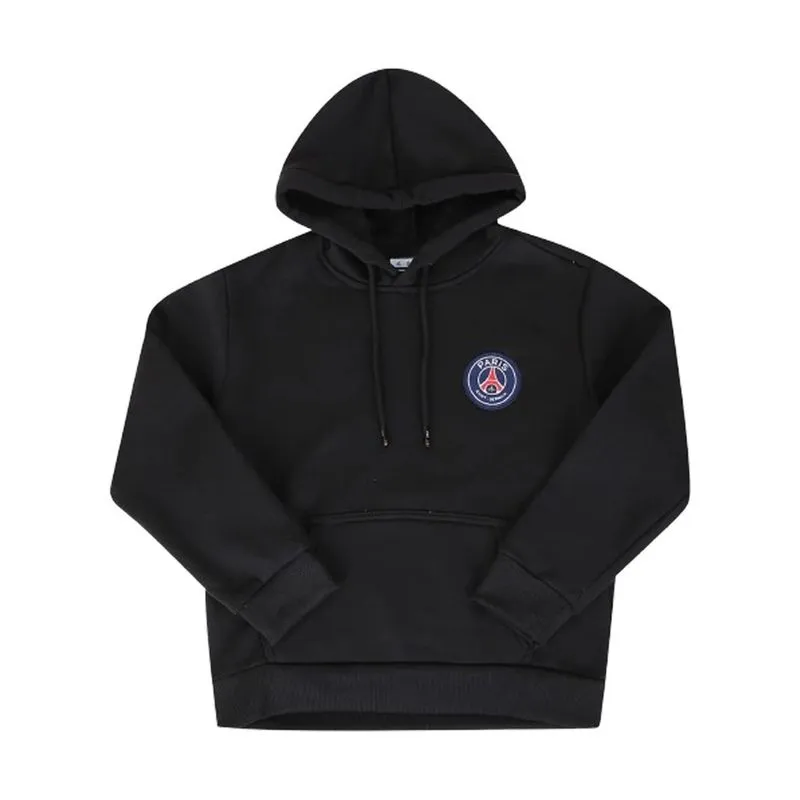 Moletom Canguru Paris Saint-Germain c/ Capuz Infantil - Preto