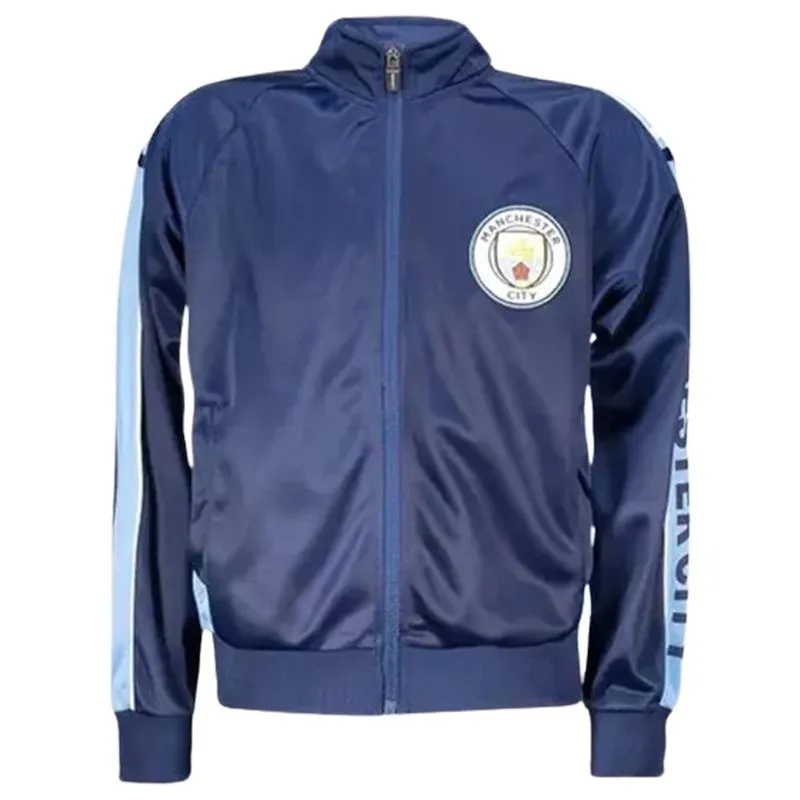 Jaqueta Manchester City de Helanca Juvenil - Marinho