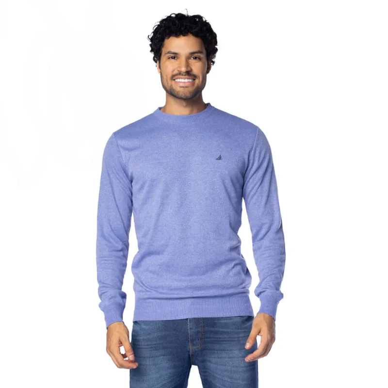 Suéter Masculino John Sailor Liso Gola Careca Azul/Royal - G