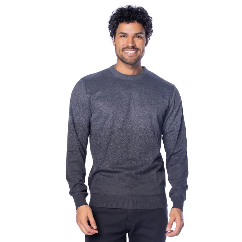 Suéter Masculino John Sailor Degradê Gola Careca Preto - M
