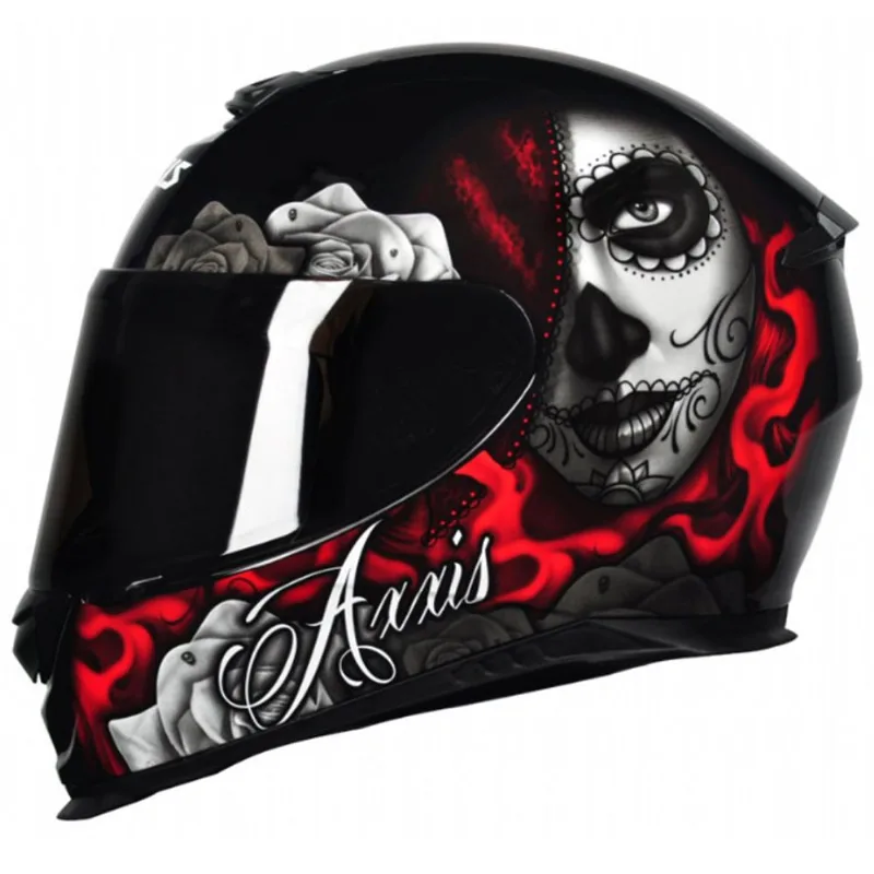 Capacete Axxis Eagle Lady Catrina Vermelho 54