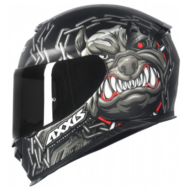 Capacete Axxis Eagle Bull Cyber Fosco Preto Cinza 56