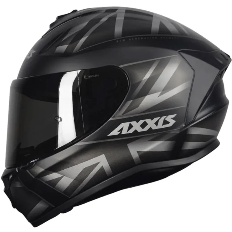 Capacete Axxis Draken UK Fosco Preto Cinza 60