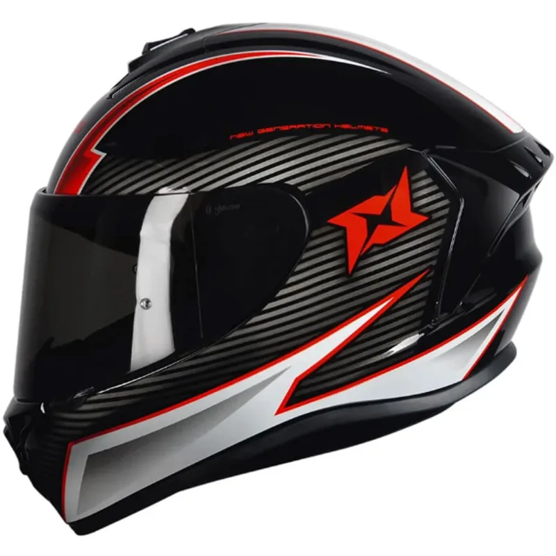 Capacete Axxis Draken Track Preto Vermelho 56