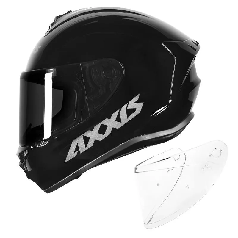 Combo Capacete Axxis Draken Solid/mono Gloss Black 64/xxl