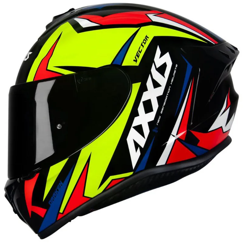 Capacete Axxis Draken Vector Preto Amarelo 56