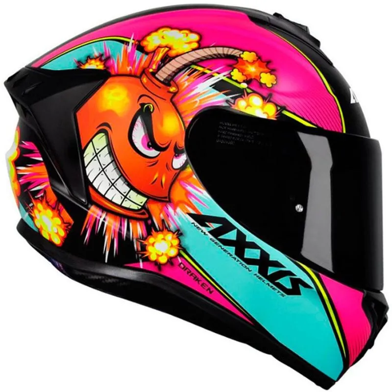 Capacete Axxis Draken Bomb Matt - Rosa - 62 (gg)